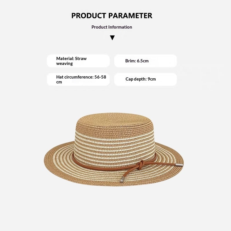 Womens Spring Summer Straw Hat and Large-capacity Bag Set