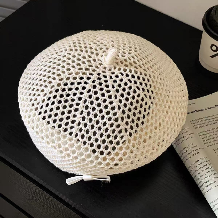 New Hollow-out Woven Beret for Women - Summer Style