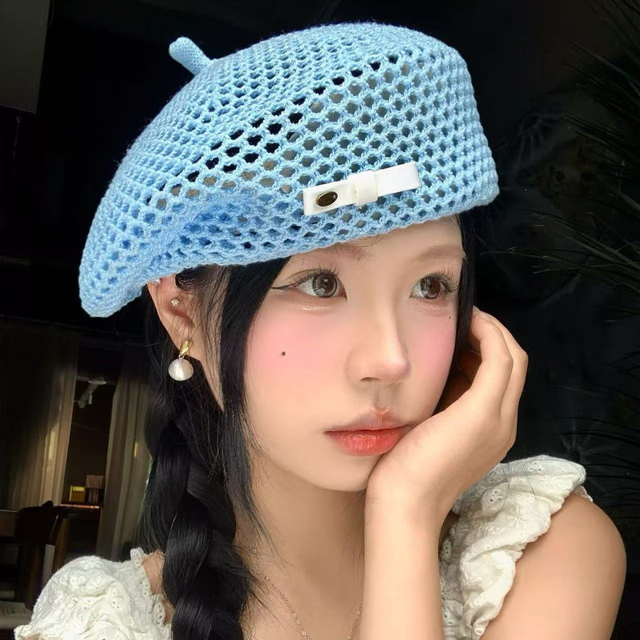 New Hollow-out Woven Beret for Women - Summer Style