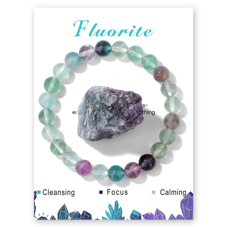 Womens Casual Bracelet With Natural Amethyst Stones