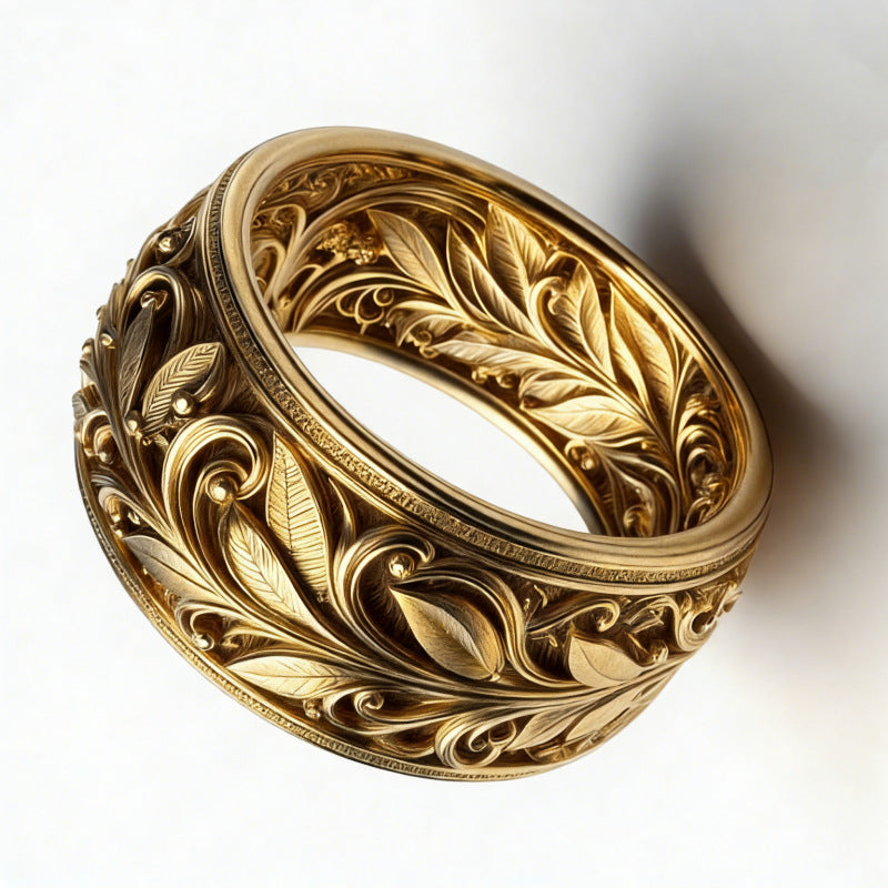 European and American-style Gold-plated Promise Rings for Stacking
