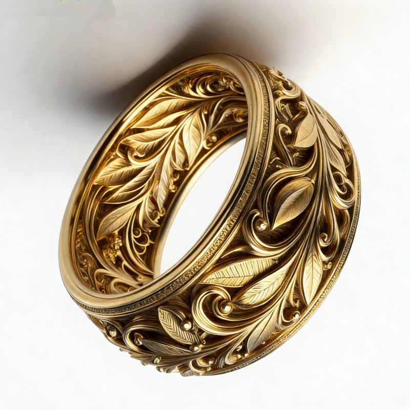 European and American-style Gold-plated Promise Rings for Stacking
