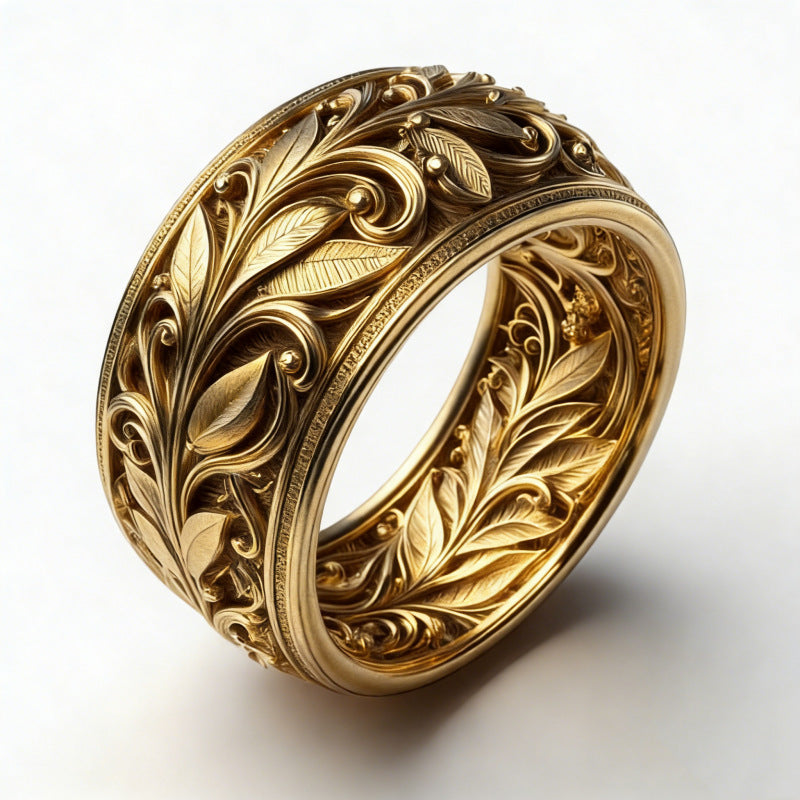 European and American-style Gold-plated Promise Rings for Stacking