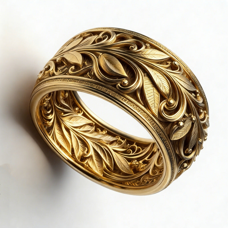 European and American-style Gold-plated Promise Rings for Stacking