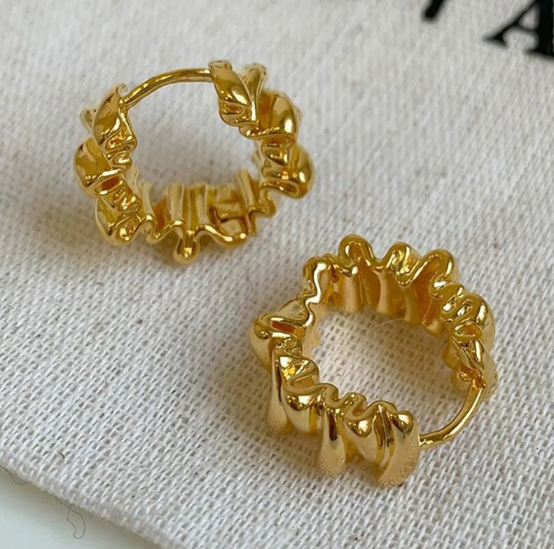 European And American Minimalist Asymmetric Geometric Earrings