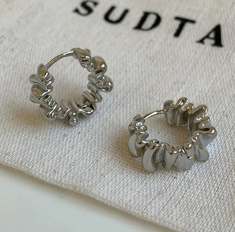 European And American Minimalist Asymmetric Geometric Earrings
