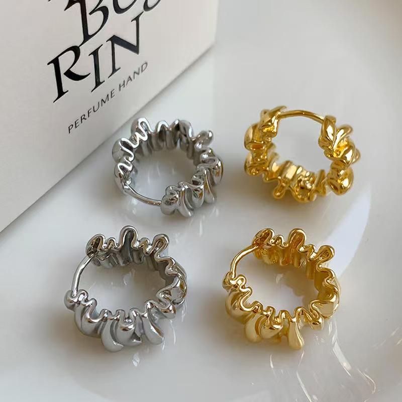 European And American Minimalist Asymmetric Geometric Earrings
