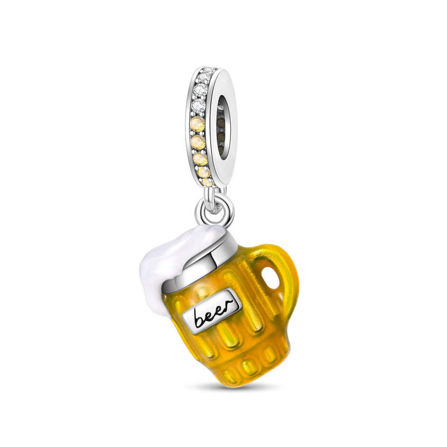 Festive-themed Beer and Wine Glass Pendant Bracelet Accessories