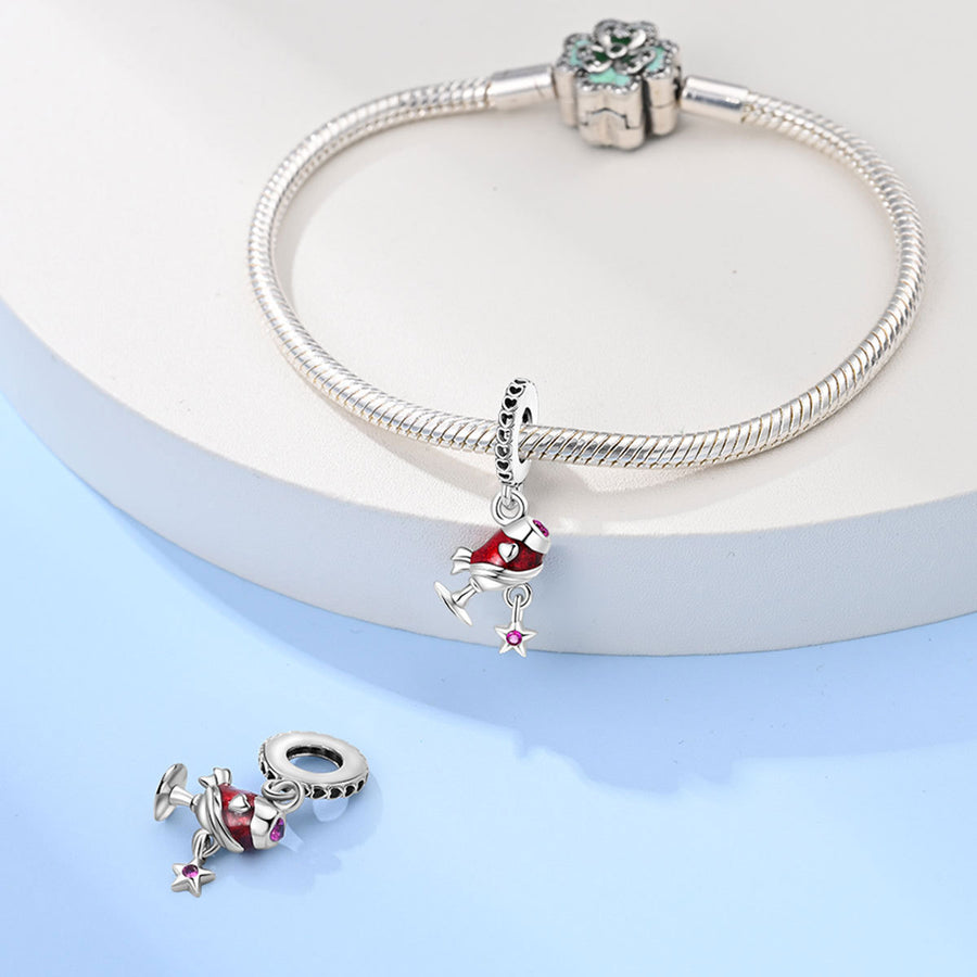 Festive-themed Beer and Wine Glass Pendant Bracelet Accessories