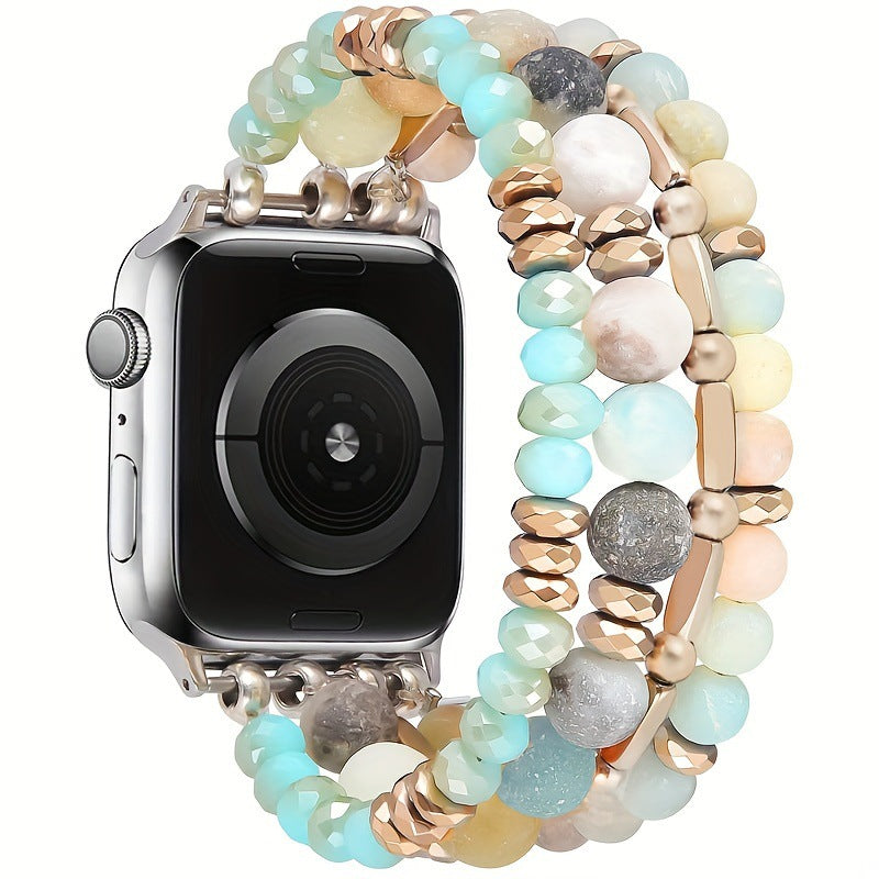 Bohemian Natural Stone Beaded Band for iWatch - Pumice Stone Style