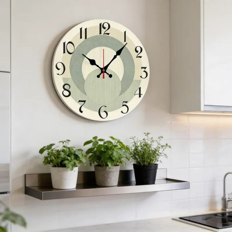 Cross-border Wooden Wall-mounted Clock for Home Office