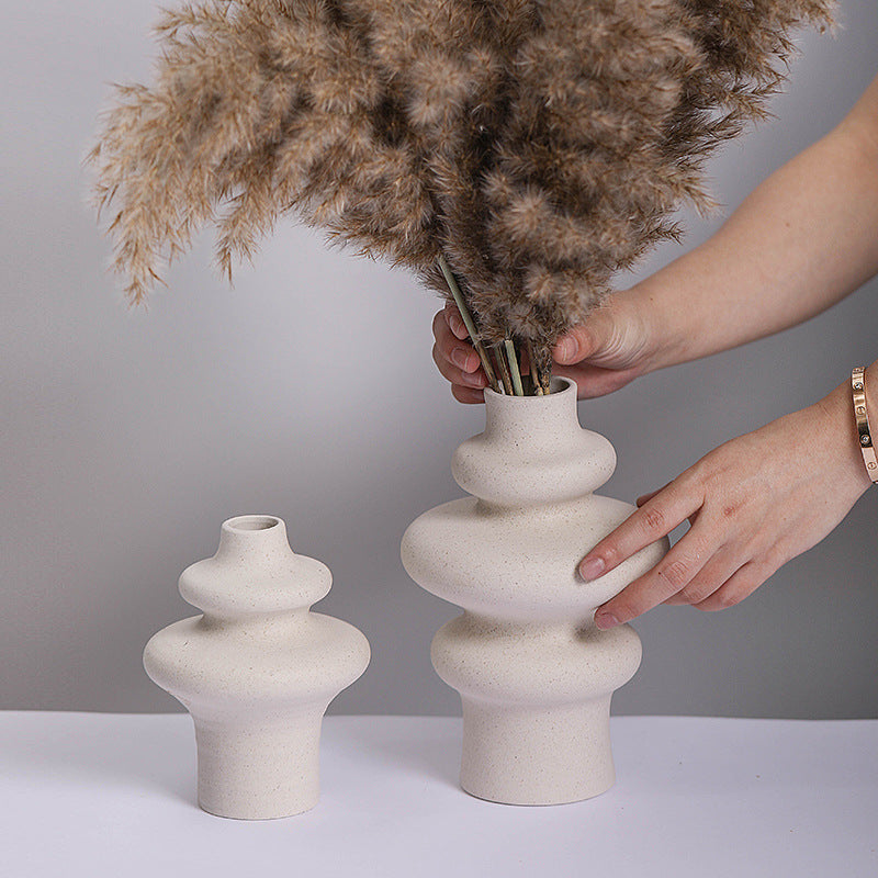 Creative Unglazed Matte-textured Ceramic Vase for Home Decor