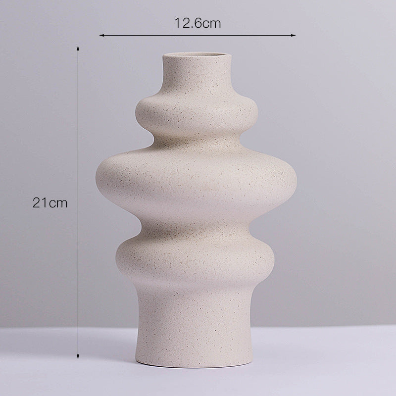 Creative Unglazed Matte-textured Ceramic Vase for Home Decor