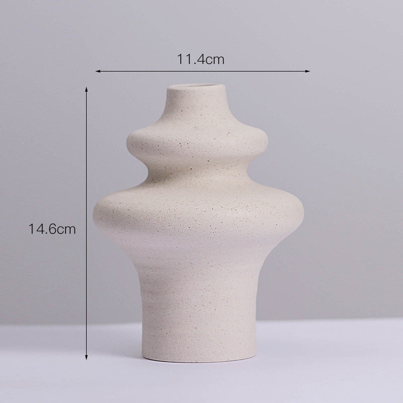 Creative Unglazed Matte-textured Ceramic Vase for Home Decor