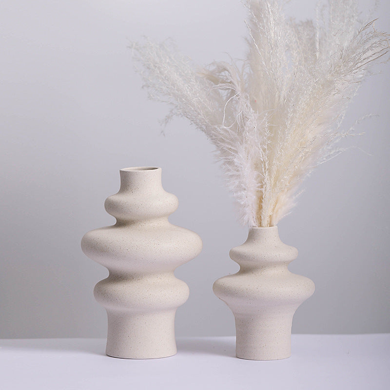 Creative Unglazed Matte-textured Ceramic Vase for Home Decor