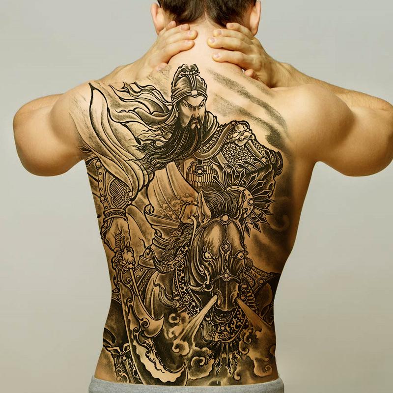 Realistic Full Back Tattoo Stickers - Waterproof Body Art
