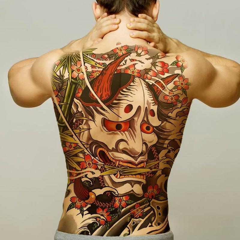 Realistic Full Back Tattoo Stickers - Waterproof Body Art