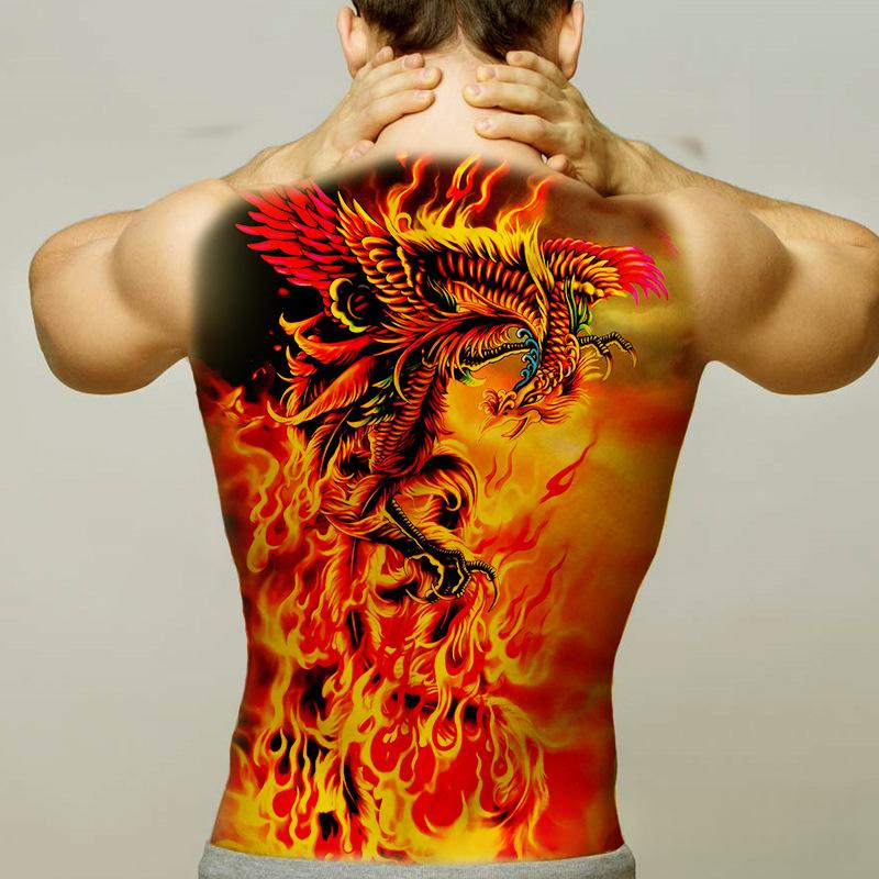 Realistic Full Back Tattoo Stickers - Waterproof Body Art