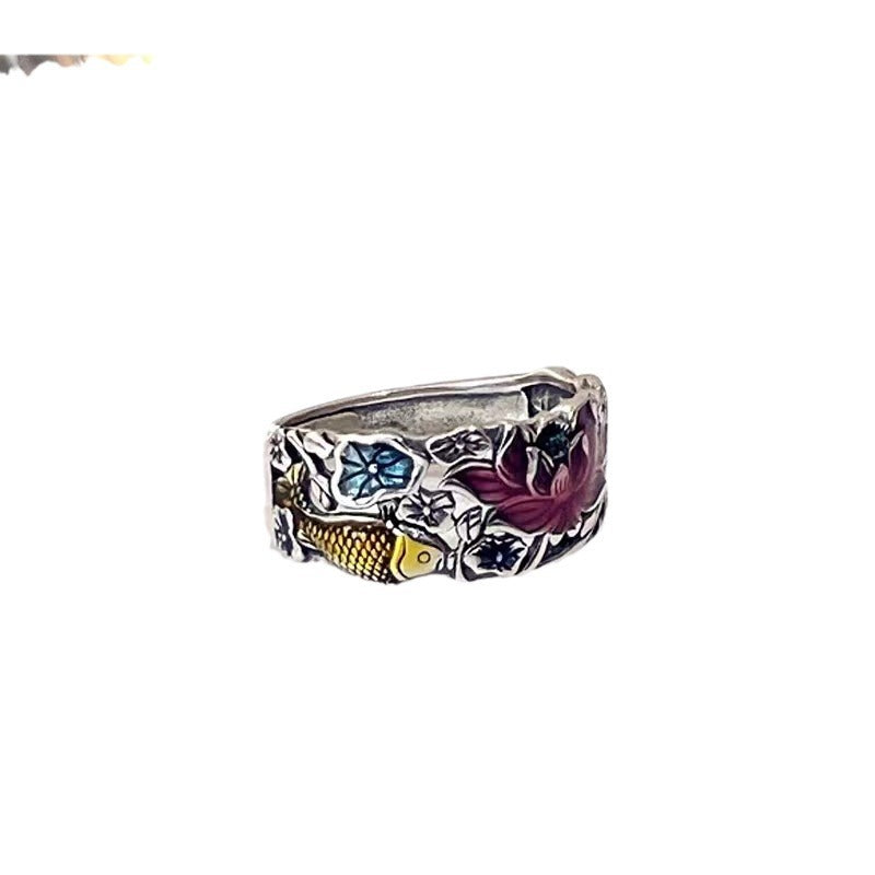 Ethnic-style Vintage Craftsmanship Elegant Casual Midi Ring