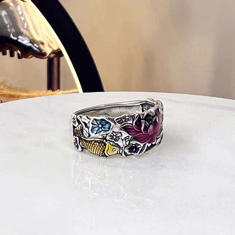 Ethnic-style Vintage Craftsmanship Elegant Casual Midi Ring