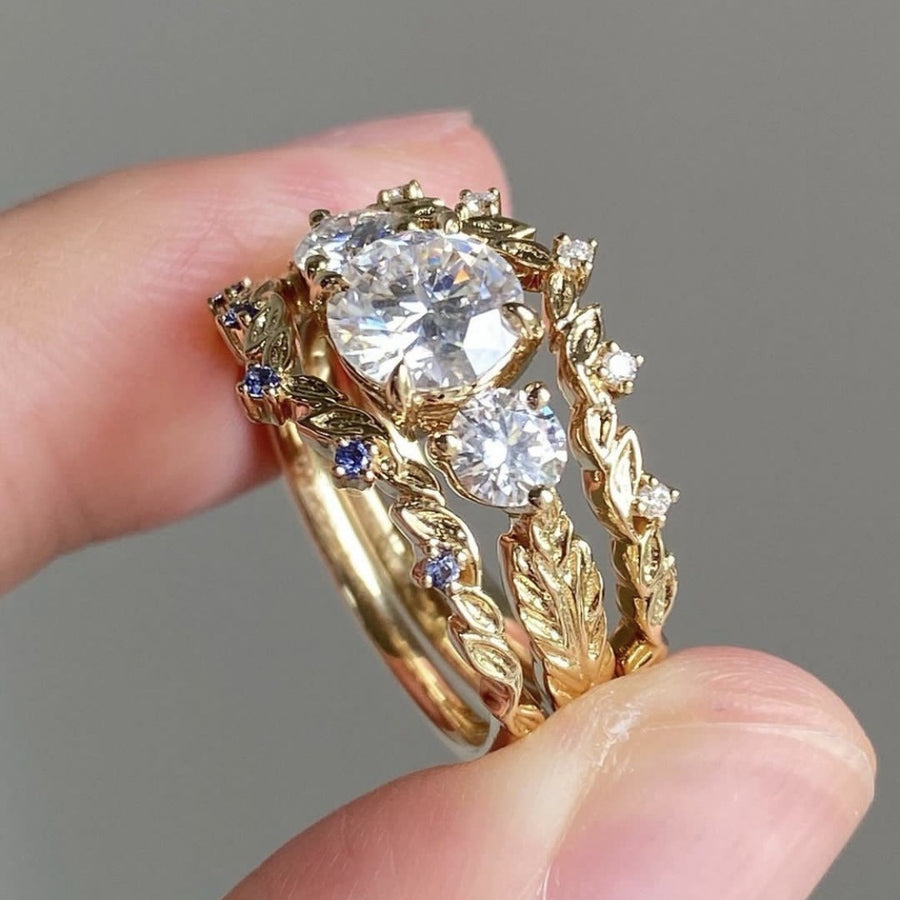 Sweet And Elegant Sky-blue Zircon Bowknot Midi Ring