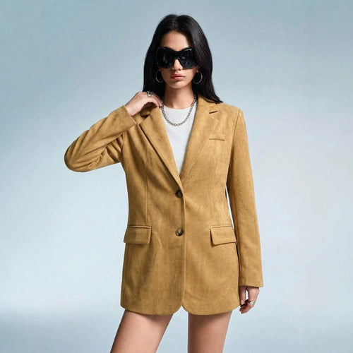 Stylish Versatile Suede-blend Blazer for Every Occasion