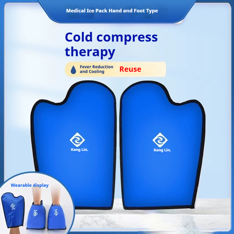 Ice Pack Ice Wrapped Gloves and Foot Covers for Comfort