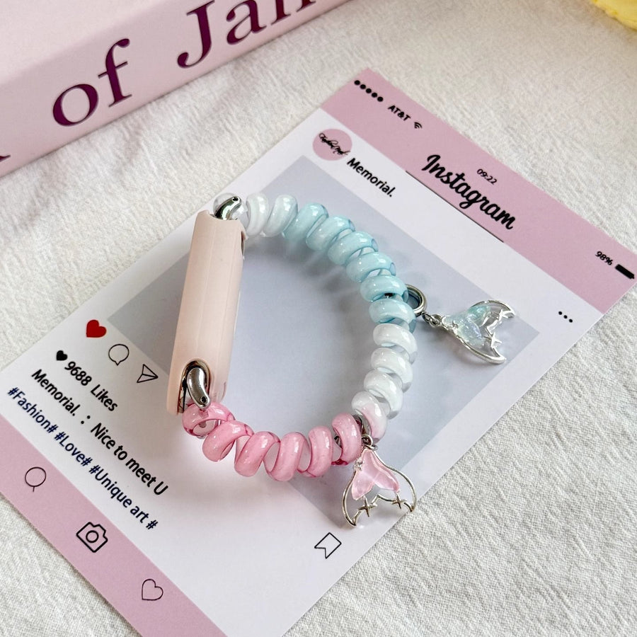 Spiral Telephone Cord Watch Band - Elastic Coil Strap