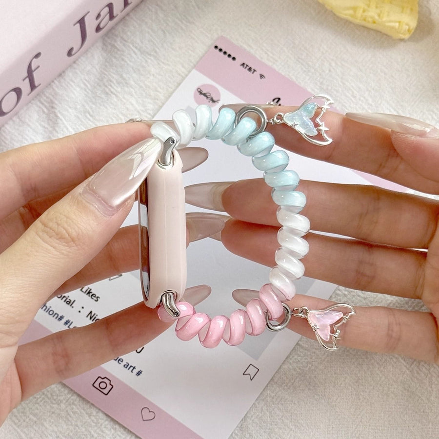 Spiral Telephone Cord Watch Band - Elastic Coil Strap