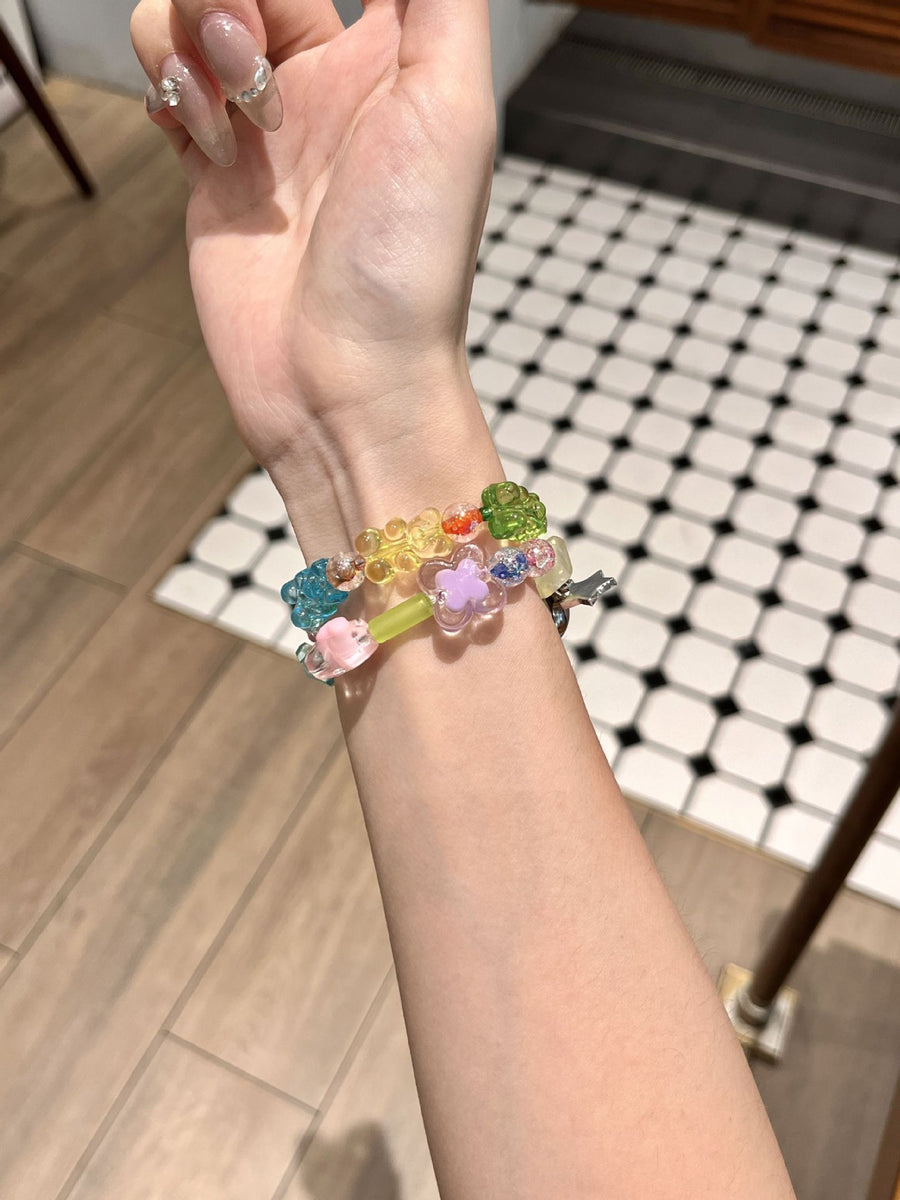 Colorful Gummy Bear Beaded Watch Band for IWatch Series