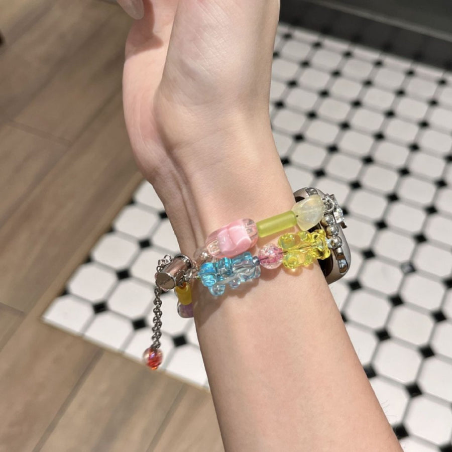 Colorful Gummy Bear Beaded Watch Band for IWatch Series