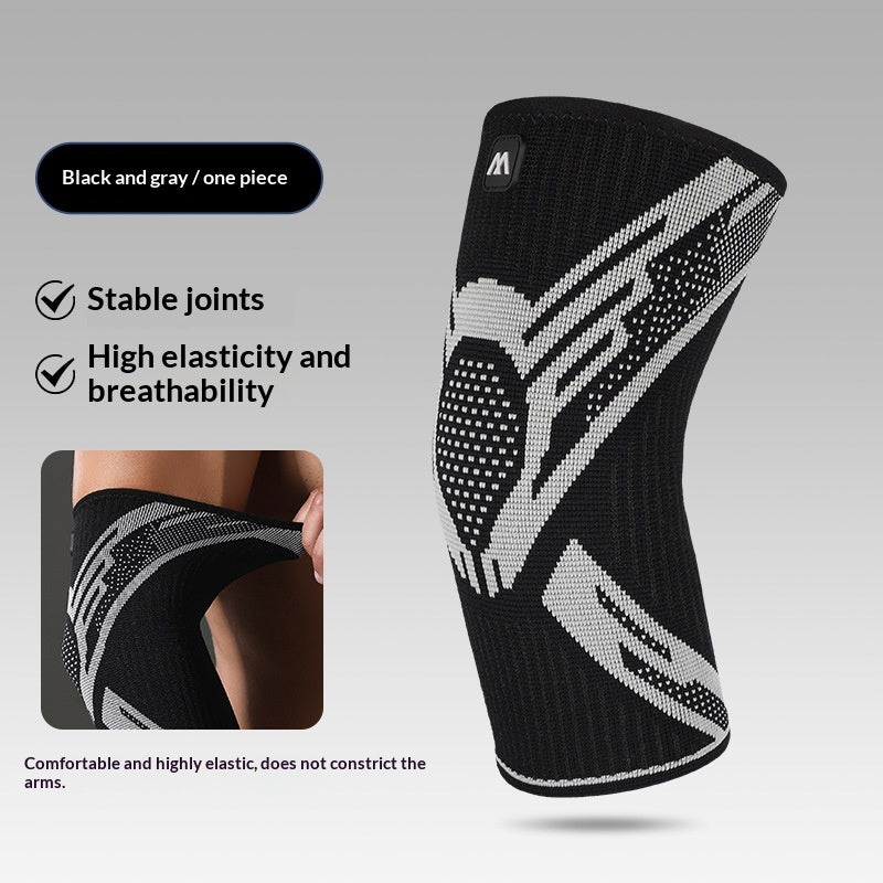Nylon Four-way Stretch Knitted Sports Silicone Knee Brace