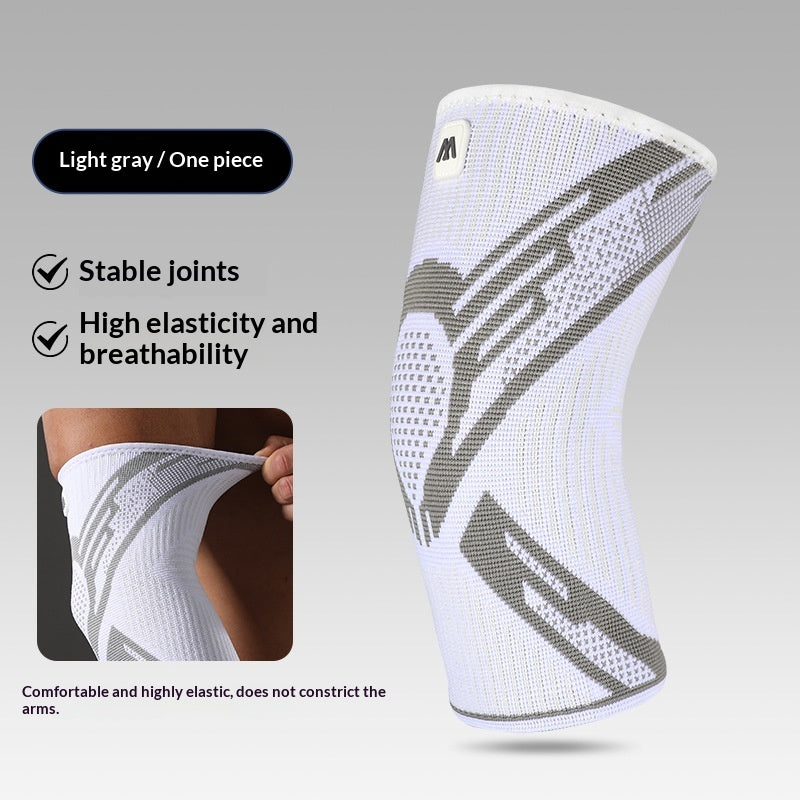 Nylon Four-way Stretch Knitted Sports Silicone Knee Brace