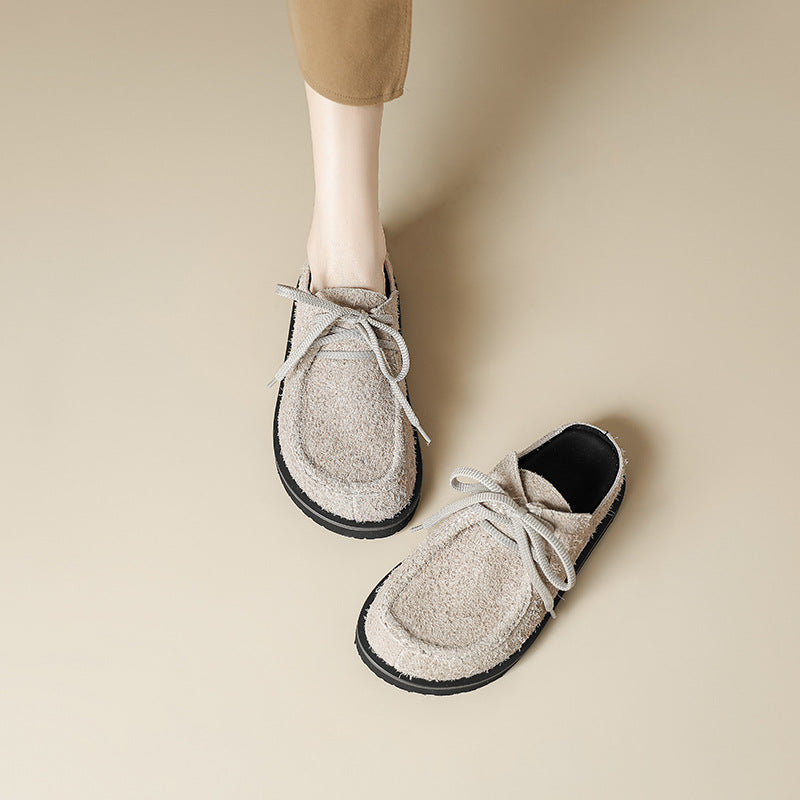 Genuine Leather Long-fur Boccon Slippers for Men