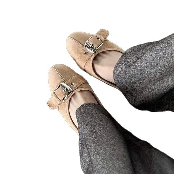 Elegant Round-Toe Low-Cut Office Flats for Women