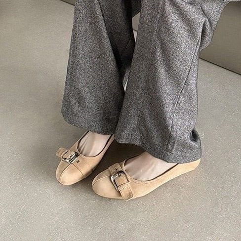 Elegant Round-Toe Low-Cut Office Flats for Women