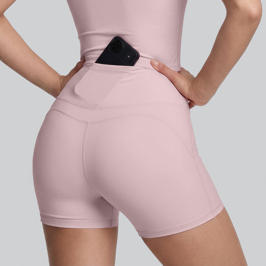 Invisible Back Pocket Athletic Shorts for Women | Slim-Fit Capri Pants