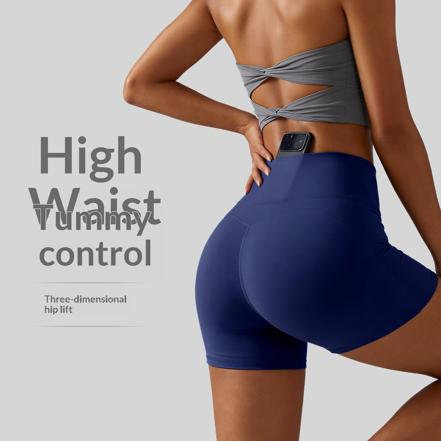 Invisible Back Pocket Athletic Shorts for Women | Slim-Fit Capri Pants