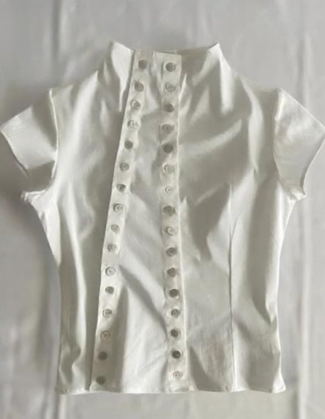Vintage Slim-fit Waist-cinching Cropped Top for Women