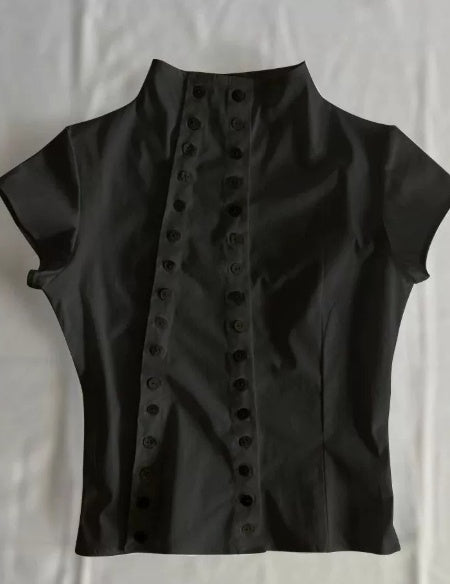 Vintage Slim-fit Waist-cinching Cropped Top for Women