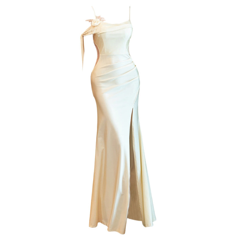 Sexy Strap Slit Maxi Dress Evening Gown - Stylish & Chic
