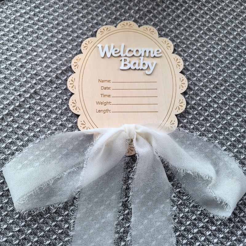 Baby Birth Keepsake Wooden Home Decor Ornament for Nursery
