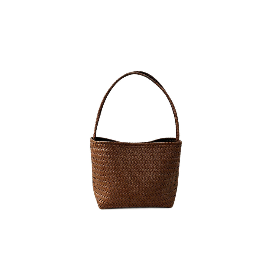 Vintage Woven-pattern Bucket Bag for Women - Luxurious Feel