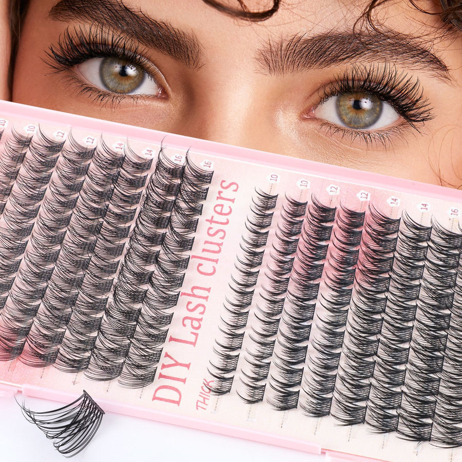 DIY Eyelash Book Single-Cluster Colored False Eyelashes Set