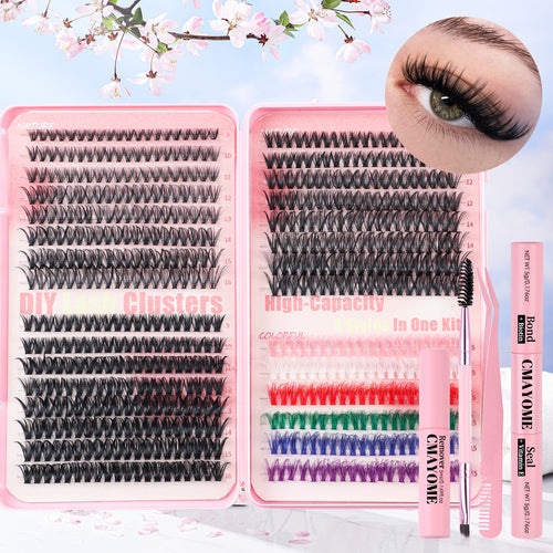 DIY Eyelash Book Single-Cluster Colored False Eyelashes Set