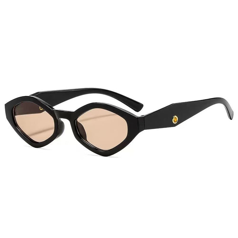 Diamond-Shaped Small-Frame Oversized Sunglasses