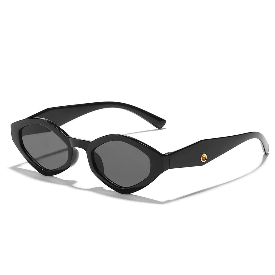 Diamond-Shaped Small-Frame Oversized Sunglasses