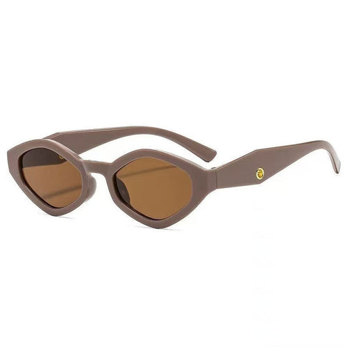 Diamond-Shaped Small-Frame Oversized Sunglasses