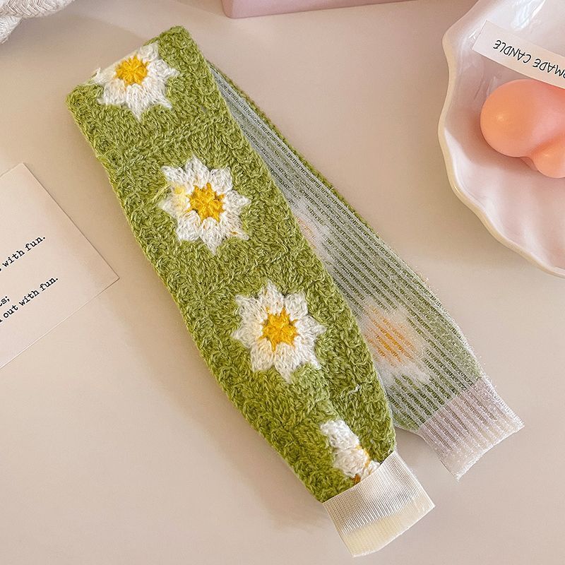 Knitted Embroidered Hook Loop Hair Headband for Comfort