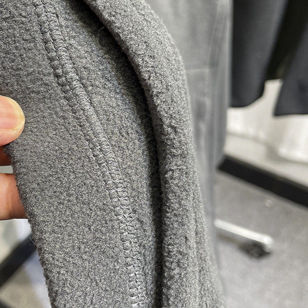Collarless Casual Cardigan Sweatshirt for Effortless Layering